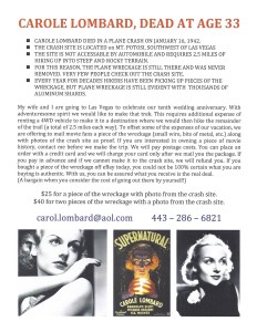 Carole Lombard crash site TWA Flight 3