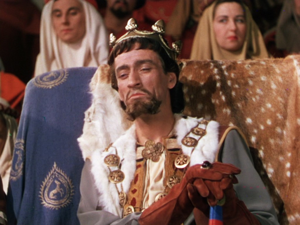 Guy Rolfe as Prince John in Ivanhow.