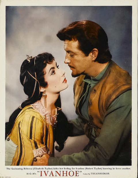 Elizabeth Taylor and Robert Taylor in Ivanhoe.